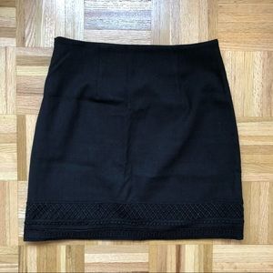 Black Embroidered Loft Skirt